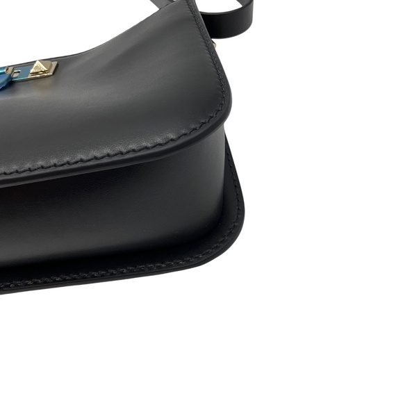 VALENTINO GARAVANI BLACK ROCKSTUD FIERCE SMALL CALFSKIN SHOULDER BAG - Picture 7 of 15